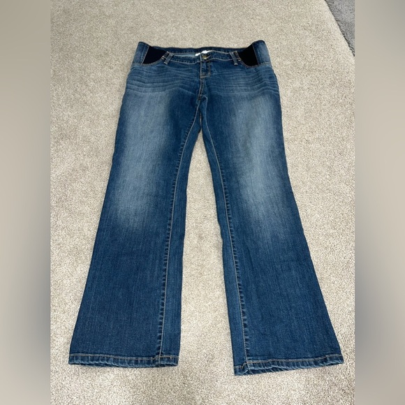 Isabel Maternity Bootcut Denim Jeans with Side Stretch Panels size 14 - Picture 1 of 3